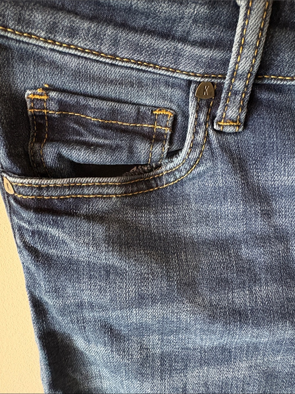 Kut from the Kloth Blue Distressed Ankle Jeans - Picture 3 of 6